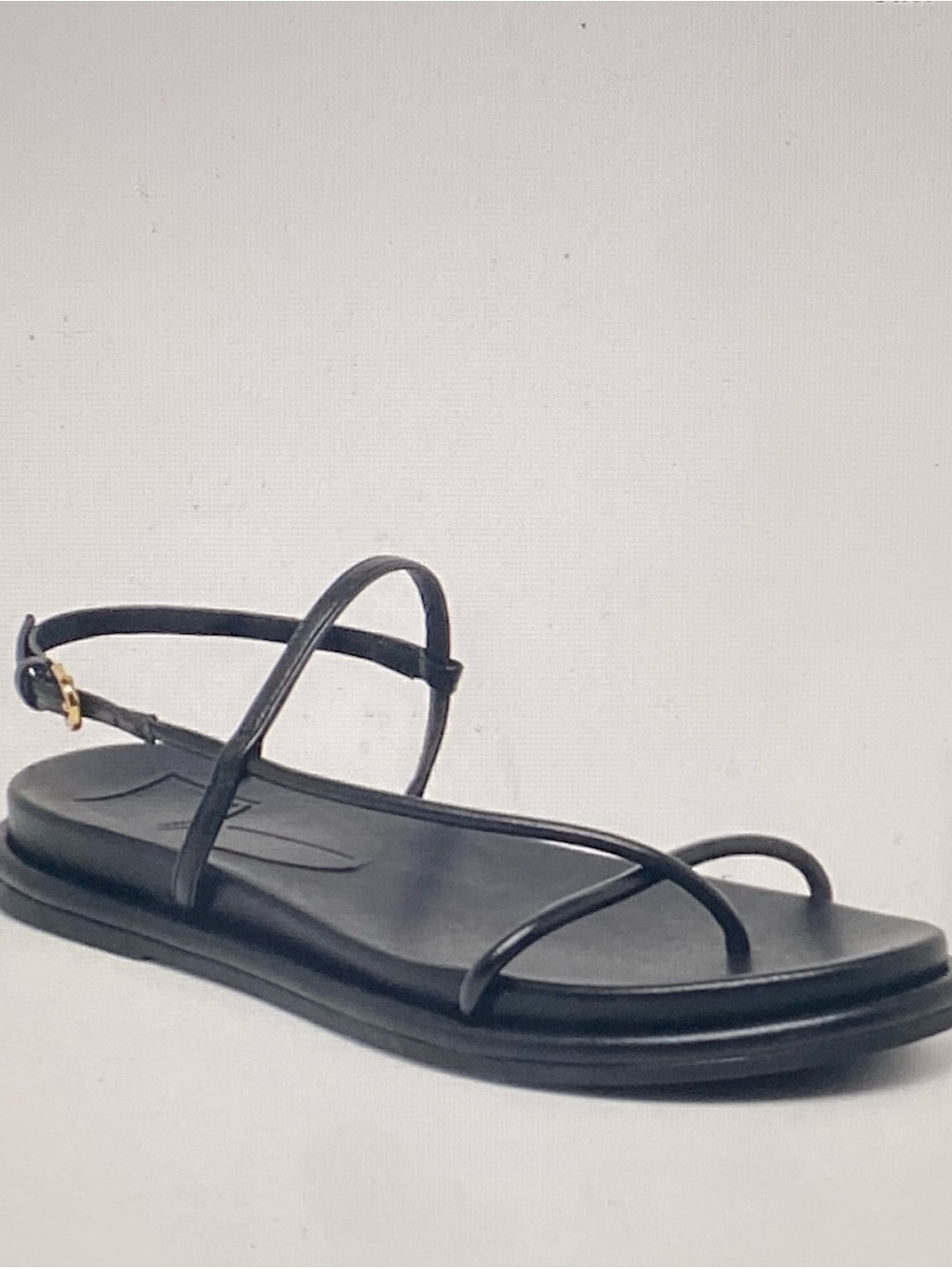 Dolce Vita Dom Black Strappy Flat Minimalist Sandals for Women Size 8